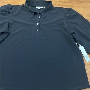 NWT Chico’s Black Zenergy UPF Neema Drama Sleeve Shirt Sz 2 Large